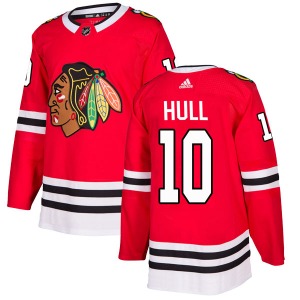 Adult Authentic Chicago Blackhawks Dennis Hull Red Home Official Adidas Jersey