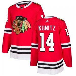 Adult Authentic Chicago Blackhawks Chris Kunitz Red Home Official Adidas Jersey