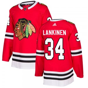 Adult Authentic Chicago Blackhawks Kevin Lankinen Red ized Home Official Adidas Jersey