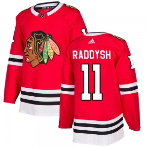 Adult Authentic Chicago Blackhawks Taylor Raddysh Red Home Official Adidas Jersey