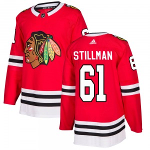 Adult Authentic Chicago Blackhawks Riley Stillman Red Home Official Adidas Jersey