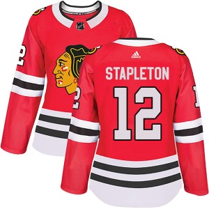 Women's Authentic Chicago Blackhawks Pat Stapleton Red Home Official Adidas Jersey