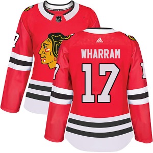 Women's Authentic Chicago Blackhawks Kenny Wharram Red Home Official Adidas Jersey