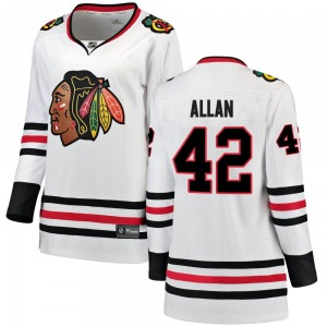 Women's Breakaway Chicago Blackhawks Nolan Allan White Away Official Fanatics Branded Jersey