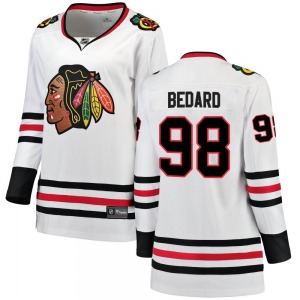 Women's Breakaway Chicago Blackhawks Connor Bedard White Away Official Fanatics Branded Jersey