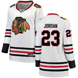 Women's Breakaway Chicago Blackhawks Michael Jordan White Away Official Fanatics Branded Jersey