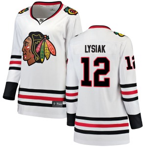 Women's Breakaway Chicago Blackhawks Tom Lysiak White Away Official Fanatics Branded Jersey