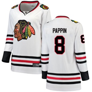 Women's Breakaway Chicago Blackhawks Jim Pappin White Away Official Fanatics Branded Jersey