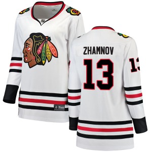 Women's Breakaway Chicago Blackhawks Alex Zhamnov White Away Official Fanatics Branded Jersey