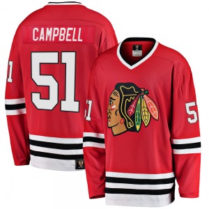Youth Premier Chicago Blackhawks Brian Campbell Red Breakaway Heritage Official Fanatics Branded Jersey