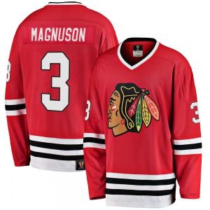 Youth Premier Chicago Blackhawks Keith Magnuson Red Breakaway Heritage Official Fanatics Branded Jersey