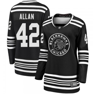 Women's Premier Chicago Blackhawks Nolan Allan Black Breakaway Alternate 2019/20 Official Fanatics Branded Jersey