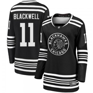 Women's Premier Chicago Blackhawks Colin Blackwell Black Breakaway Alternate 2019/20 Official Fanatics Branded Jersey