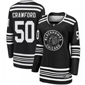 Women's Premier Chicago Blackhawks Corey Crawford Black Breakaway Alternate 2019/20 Official Fanatics Branded Jersey