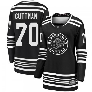 Women's Premier Chicago Blackhawks Cole Guttman Black Breakaway Alternate 2019/20 Official Fanatics Branded Jersey