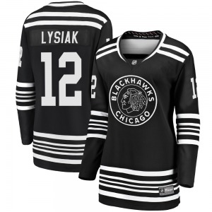 Women's Premier Chicago Blackhawks Tom Lysiak Black Breakaway Alternate 2019/20 Official Fanatics Branded Jersey