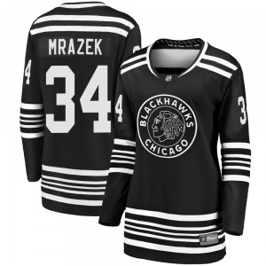 Women's Premier Chicago Blackhawks Petr Mrazek Black Breakaway Alternate 2019/20 Official Fanatics Branded Jersey