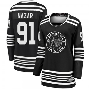 Women's Premier Chicago Blackhawks Frank Nazar Black Breakaway Alternate 2019/20 Official Fanatics Branded Jersey