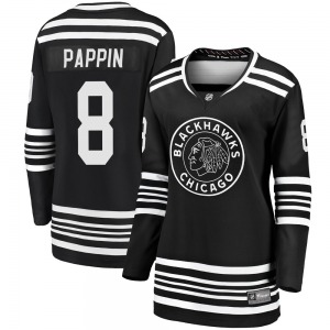 Women's Premier Chicago Blackhawks Jim Pappin Black Breakaway Alternate 2019/20 Official Fanatics Branded Jersey