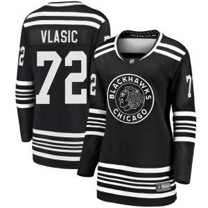 Women's Premier Chicago Blackhawks Alex Vlasic Black Breakaway Alternate 2019/20 Official Fanatics Branded Jersey