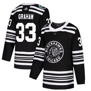 Youth Authentic Chicago Blackhawks Dirk Graham Black 2019 Winter Classic Official Adidas Jersey