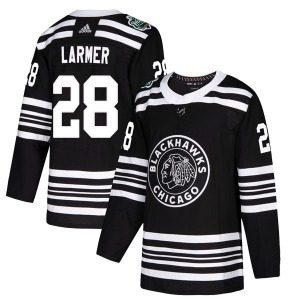 Youth Authentic Chicago Blackhawks Steve Larmer Black 2019 Winter Classic Official Adidas Jersey