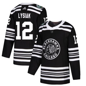Youth Authentic Chicago Blackhawks Tom Lysiak Black 2019 Winter Classic Official Adidas Jersey