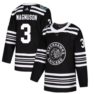 Youth Authentic Chicago Blackhawks Keith Magnuson Black 2019 Winter Classic Official Adidas Jersey