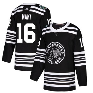 Youth Authentic Chicago Blackhawks Chico Maki Black 2019 Winter Classic Official Adidas Jersey