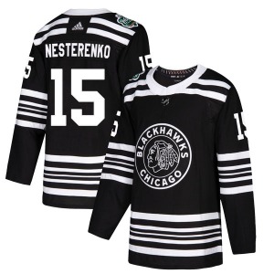 Youth Authentic Chicago Blackhawks Eric Nesterenko Black 2019 Winter Classic Official Adidas Jersey