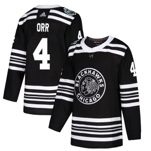 Youth Authentic Chicago Blackhawks Bobby Orr Black 2019 Winter Classic Official Adidas Jersey