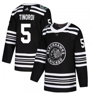 Youth Authentic Chicago Blackhawks Jarred Tinordi Black 2019 Winter Classic Official Adidas Jersey