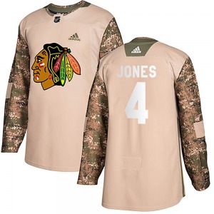 Youth Authentic Chicago Blackhawks Seth Jones Camo Veterans Day Practice Official Adidas Jersey