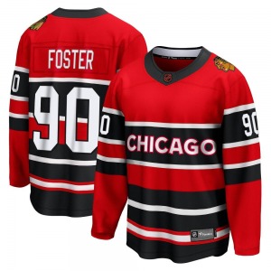 Adult Breakaway Chicago Blackhawks Scott Foster Red Special Edition 2.0 Official Fanatics Branded Jersey