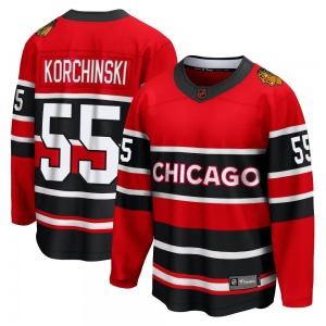 Adult Breakaway Chicago Blackhawks Kevin Korchinski Red Special Edition 2.0 Official Fanatics Branded Jersey