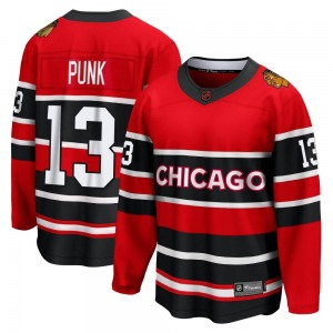 Adult Breakaway Chicago Blackhawks CM Punk Red Special Edition 2.0 Official Fanatics Branded Jersey
