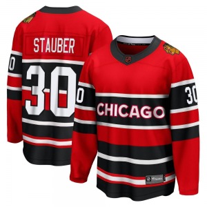 Adult Breakaway Chicago Blackhawks Jaxson Stauber Red Special Edition 2.0 Official Fanatics Branded Jersey