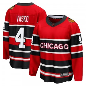 Adult Breakaway Chicago Blackhawks Elmer Vasko Red Special Edition 2.0 Official Fanatics Branded Jersey