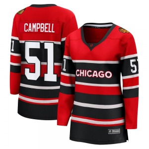 Women's Breakaway Chicago Blackhawks Brian Campbell Red Special Edition 2.0 Official Fanatics Branded Jersey