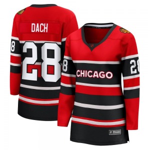 Women's Breakaway Chicago Blackhawks Colton Dach Red Special Edition 2.0 Official Fanatics Branded Jersey