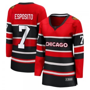 Women's Breakaway Chicago Blackhawks Phil Esposito Red Special Edition 2.0 Official Fanatics Branded Jersey
