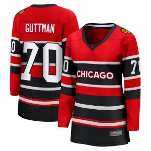 Women's Breakaway Chicago Blackhawks Cole Guttman Red Special Edition 2.0 Official Fanatics Branded Jersey