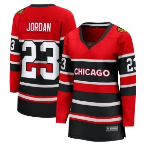 Women's Breakaway Chicago Blackhawks Michael Jordan Red Special Edition 2.0 Official Fanatics Branded Jersey