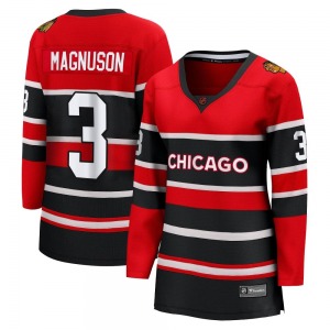 Women's Breakaway Chicago Blackhawks Keith Magnuson Red Special Edition 2.0 Official Fanatics Branded Jersey