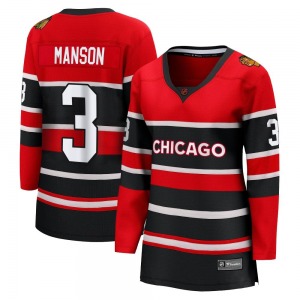 Women's Breakaway Chicago Blackhawks Dave Manson Red Special Edition 2.0 Official Fanatics Branded Jersey