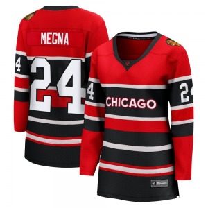 Women's Breakaway Chicago Blackhawks Jaycob Megna Red Special Edition 2.0 Official Fanatics Branded Jersey