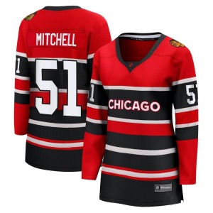 Women's Breakaway Chicago Blackhawks Ian Mitchell Red Special Edition 2.0 Official Fanatics Branded Jersey