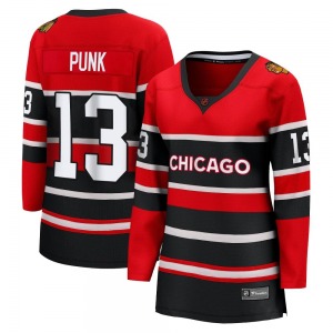 Women's Breakaway Chicago Blackhawks CM Punk Red Special Edition 2.0 Official Fanatics Branded Jersey