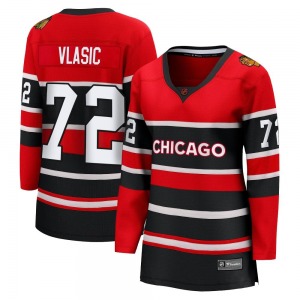 Women's Breakaway Chicago Blackhawks Alex Vlasic Red Special Edition 2.0 Official Fanatics Branded Jersey
