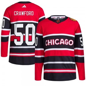 Youth Authentic Chicago Blackhawks Corey Crawford Red Reverse Retro 2.0 Official Adidas Jersey
